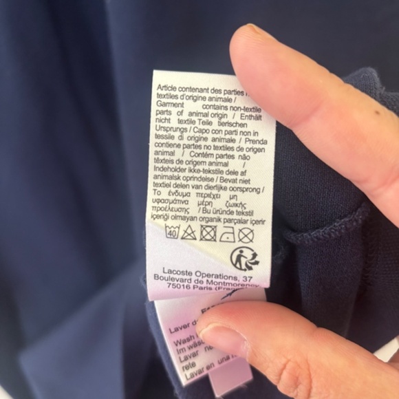 Lacoste women's pique polo mini dress Size Large Euro size 42 - Picture 7 of 9